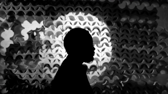 Video Reference: Black, Monochrome photography, Black-and-white, Monochrome, Pattern, Photography, Design, Font, Human, Organism