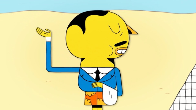 Video Reference: blue, yellow, cartoon, mammal, art, vertebrate, nose, fictional character, illustration, line