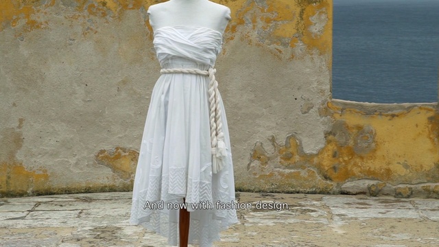 Video Reference: Clothing, Dress, White, Shoulder, Neck, Day dress, Bridal party dress, Gown, Yellow, Fashion