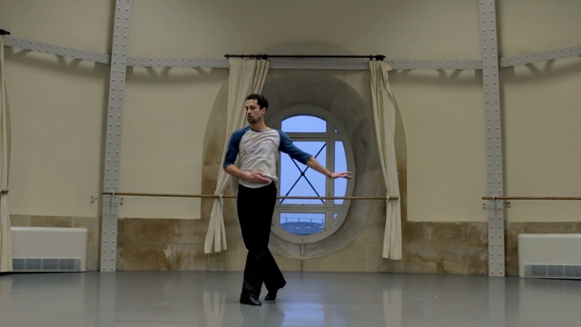 Video Reference: standing, choreography, fun, recreation, performing arts, floor, sport venue, Person