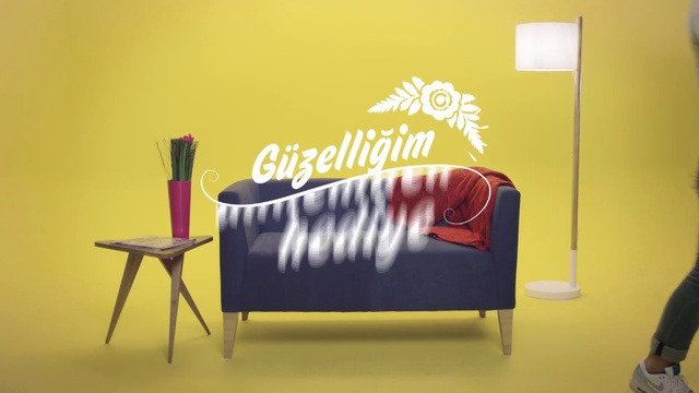 Video Reference: Furniture, Text, Wall, Wall sticker, Room, Couch, Interior design, Design, Wallpaper, Font