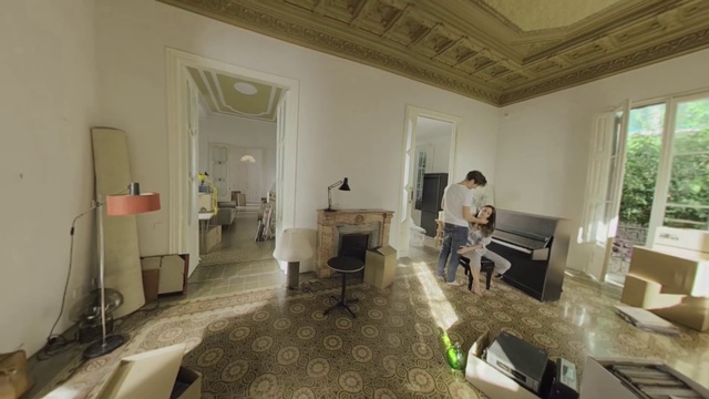 Video Reference: Room, Property, Interior design, Building, Ceiling, House, Living room, Estate, Furniture, Real estate, Person