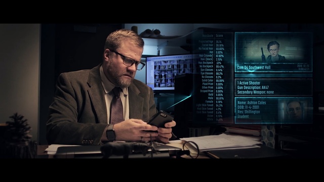 Video Reference: electronic device, screenshot, technology, darkness, human behavior, communication, conversation, Person