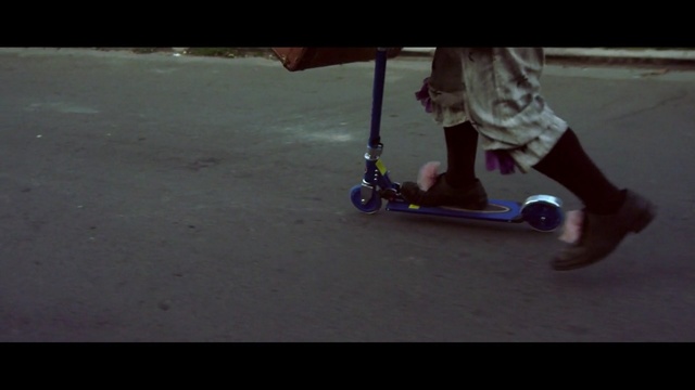 Video Reference: wheeled vehicle, vehicle, sport, polo mallet, skate, conveyance