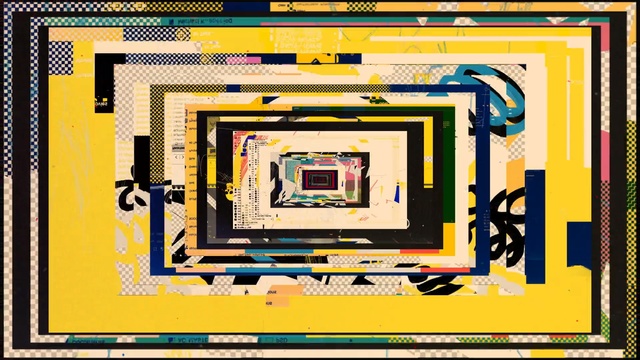 Video Reference: yellow, text, picture frame, structure, technology, line, games, pattern, font, art, Person