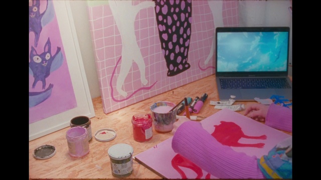 Video Reference: Pink, Room, Material property, Interior design, Textile, Magenta, Bedroom, Furniture