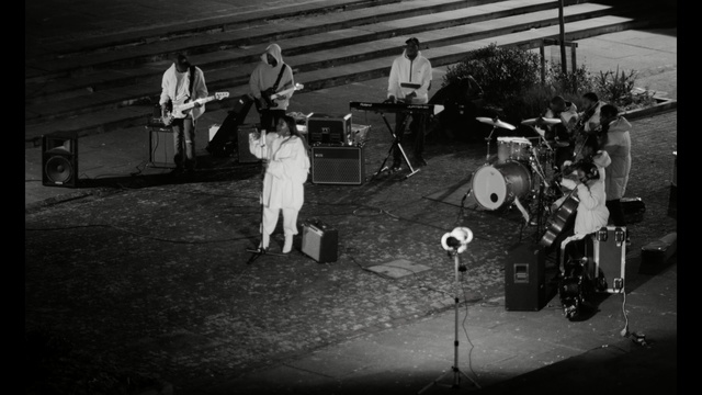 Video Reference: Music, Black-and-white, Musician, Monochrome, Monochrome photography, Photography, Musical instrument, Performance, Drum, Stage