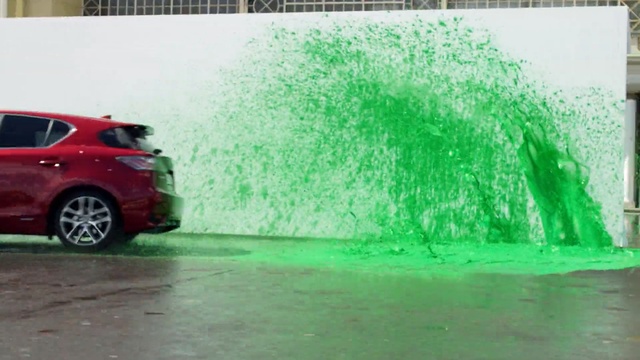 Video Reference: Green, Vehicle, Car, Automotive design, Vehicle door, Compact car, City car, Subcompact car, Sport utility vehicle, Rain