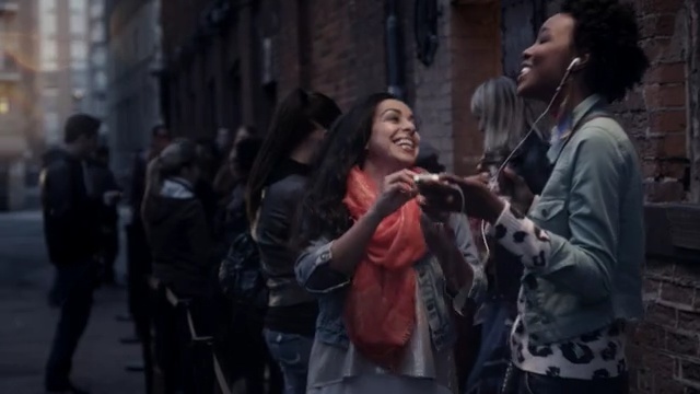 Video Reference: street, interaction, crowd, girl, event, Person
