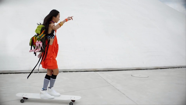 Video Reference: fun, recreation, winter sport, ice skate, ice, skateboarding equipment and supplies, shoe, ice skating, girl, joint, Person