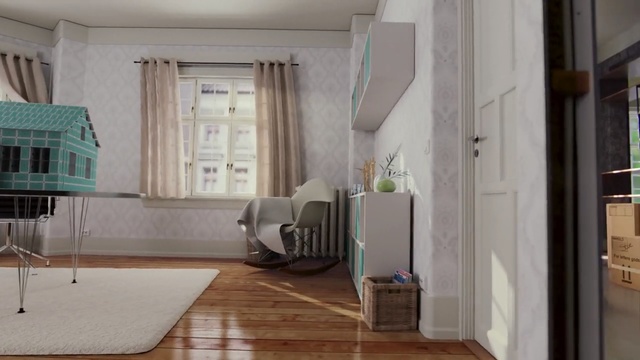 Video Reference: room, property, interior design, floor, home, flooring, living room, window, wood flooring, loft