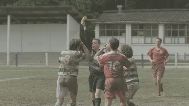 Video Reference: player, sports, team sport, fun, tournament, grass, football player, competition event, sport venue, team, Person