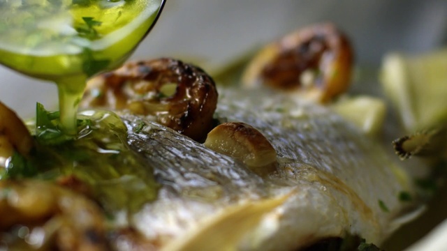 Video Reference: Food, Dish, Cuisine, Ingredient, Recipe, Produce, À la carte food, Garnish, Fish, Side dish, Table, Sitting, Piece, Filled, Plate, Close, Fruit, Covered, Sandwich, Toppings, Cut, Different, White, Banana, Meat, Bun, Cake, Lettuce, Fast food, Baked goods, Dessert, Delicious, Bread, Cheese, Sliced, Fresh