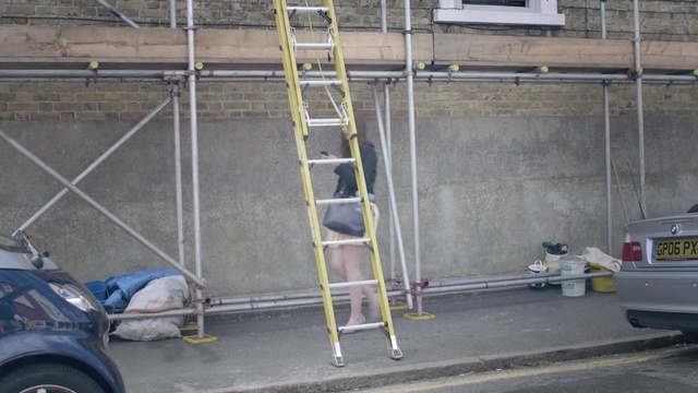 Video Reference: Ladder, Wall, Scaffolding, Composite material, Steel, Metal