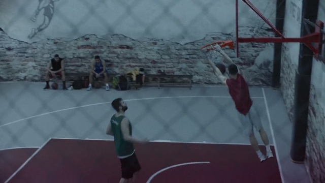 Video Reference: racket, trampoline, sport, sports equipment, gymnastic apparatus, ball, sports implement, court, fitness, competition, tennis, active, athlete, equipment, man, player, playing, Person