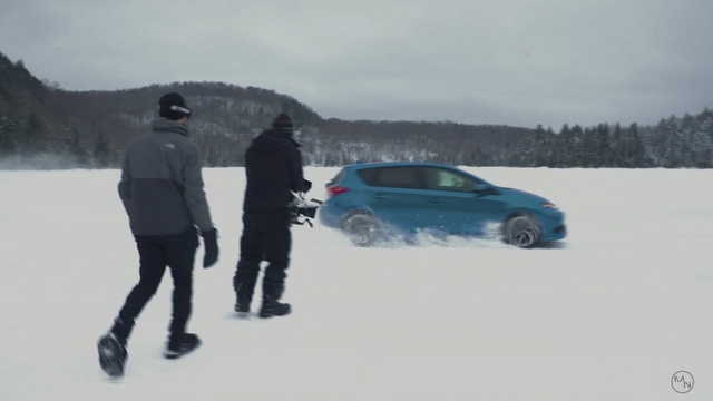Video Reference: snow, car, motor vehicle, winter, freezing, automotive design, vehicle, ice, automotive exterior, city car, Person