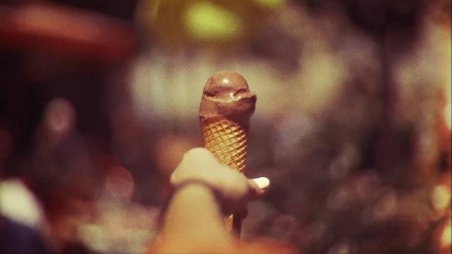 Video Reference: Microphone, Macro photography, Close-up, Photography, Hand, Finger, Audio equipment, Ice cream cone, Sitting, Food, Dessert, Ice cream, Blur