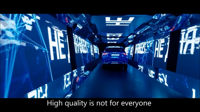 Video Reference: Blue, Mode of transport, Transport, Font, Sky, Design, Symmetry, Luxury vehicle, Advertising, Electric blue