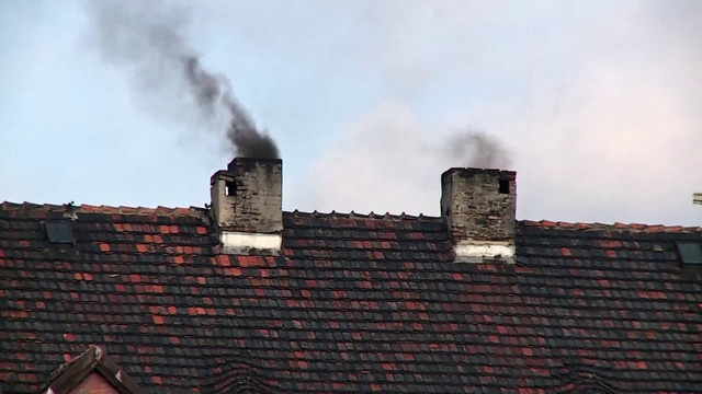 Video Reference: Roof, Chimney, Brick, Brickwork, Wall, Sky, Smoke, Architecture, Building, Cloud