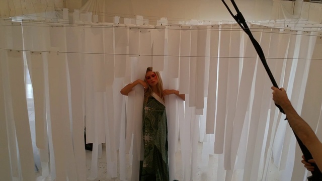 Video Reference: Ceiling, Wall, Curtain, Textile, Interior design, Room, Window treatment, Wood