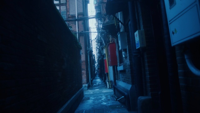 Video Reference: alley, darkness, light, snapshot, metropolis, sky, atmosphere, street, screenshot, city