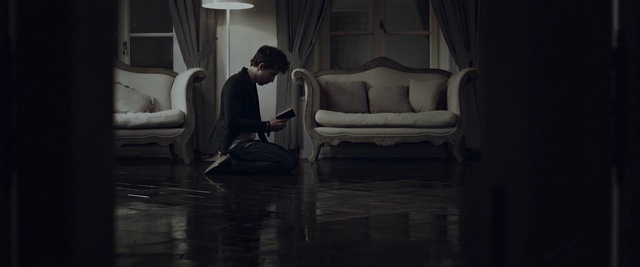 Video Reference: photograph, darkness, light, window, sitting, girl, wood, flooring, night, house