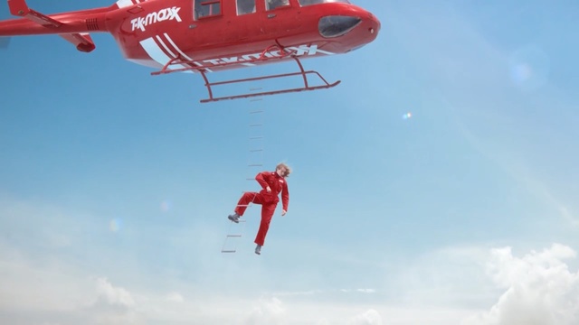 Video Reference: Red, Rotorcraft, Vehicle, Helicopter, Air travel, Aircraft, Aviation, Air sports, Parachute, Flight