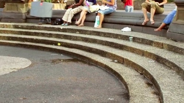 Video Reference: walkway, labyrinth, road surface, asphalt, sidewalk, cobblestone, brickwork, flooring, recreation