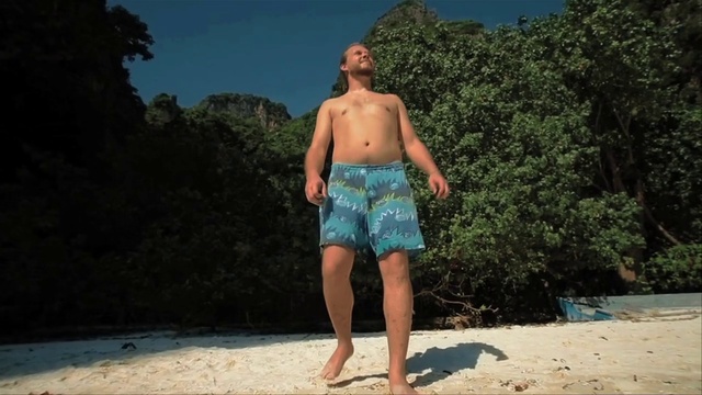 Video Reference: Barechested, Vacation, Shorts, board short, Summer, Fun, Trunks, Muscle, Beach, Leg