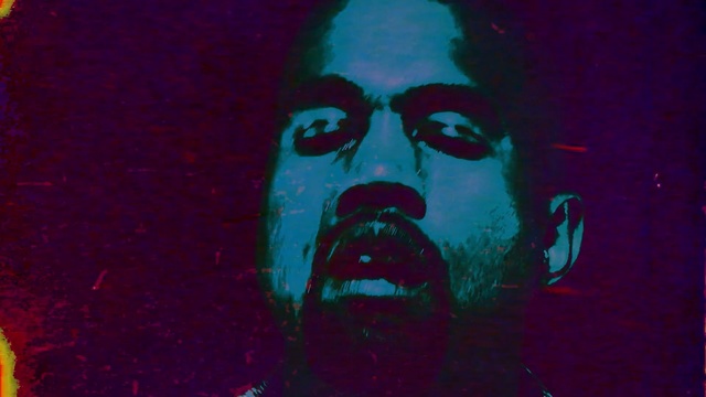 Video Reference: art, facial hair, modern art, darkness, night, visual arts, midnight, Person