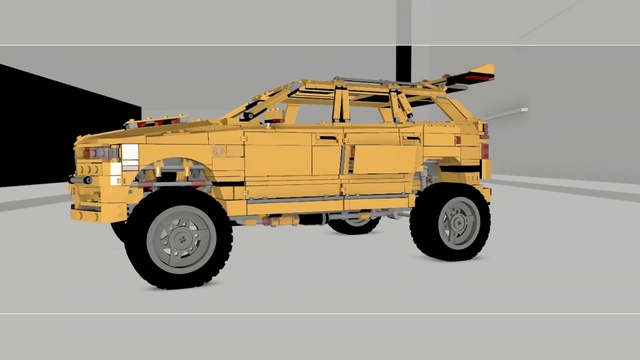 Video Reference: motor vehicle, vehicle, car, yellow, mode of transport, transport, military vehicle, automotive design, automotive exterior, model car, Person