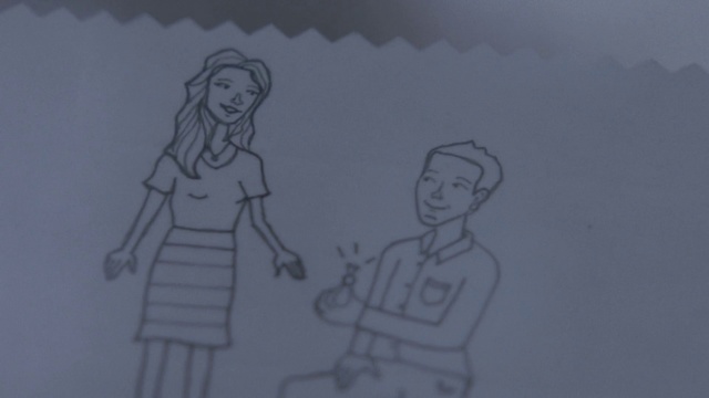 Video Reference: Drawing, Sketch, Line art, Cartoon, Standing, Illustration, Gesture, Artwork, Black-and-white, Figure drawing, Person