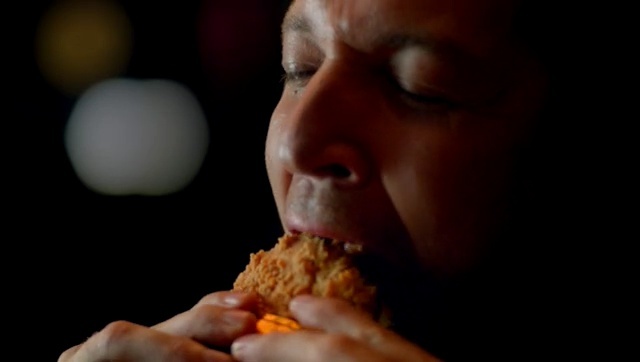 Video Reference: Eating, Junk food, Head, Nose, Food, Cheek, Chin, Close-up, Mouth, Child, Person