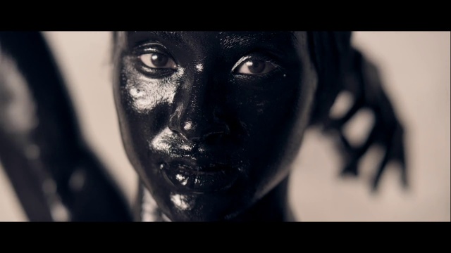 Video Reference: Face, Black, Eye, Head, Nose, Black-and-white, Organ, Close-up, Human, Photography