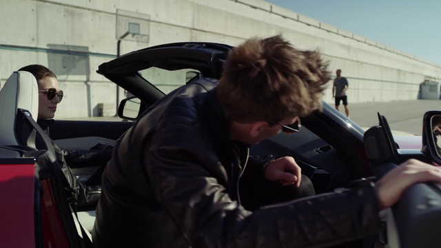 Video Reference: Luxury vehicle, Vehicle, Auto part, Car, Automotive window part, Photography, Windshield, Driving, Musician, Person