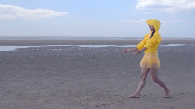 Video Reference: sea, beach, vacation, sky, sand, shore, ocean, fun, horizon, summer