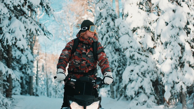 Video Reference: snow, winter, tree, geological phenomenon, mountaineering, freezing, winter sport, adventure, fun, ice, Person