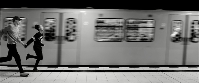 Video Reference: white, black, photograph, black and white, infrastructure, monochrome photography, standing, photography, snapshot, street