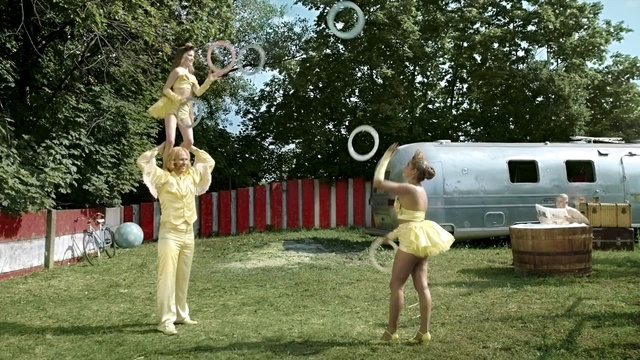 Video Reference: tree, plant, fun, grass, recreation, backyard, lawn, leisure, girl