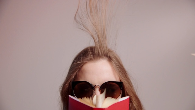 Video Reference: hair, eyewear, human hair color, glasses, vision care, hairstyle, girl, long hair, hair coloring, brown hair