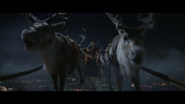Video Reference: Reindeer, Wildlife, Deer, Darkness, Organism, Snout, Sky, Fictional character, Screenshot, Mythology
