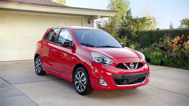 Video Reference: Land vehicle, Vehicle, Car, Motor vehicle, Hatchback, Red, City car, Subcompact car, Automotive design, Nissan micra