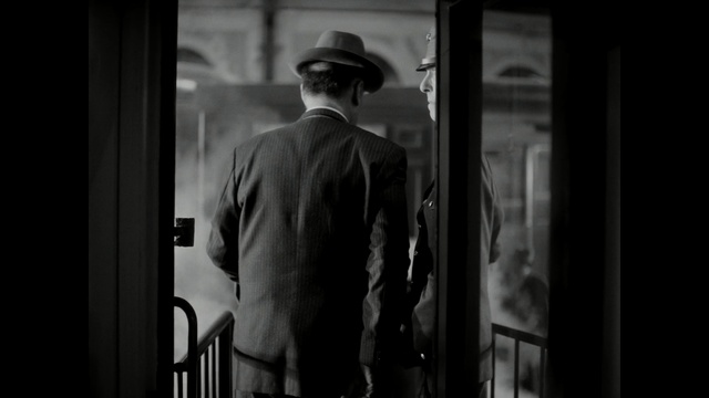 Video Reference: Photograph, White, Black, Black-and-white, Monochrome, Monochrome photography, Gentleman, Standing, Film noir, Movie