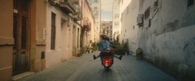 Video Reference: Mode of transport, Scooter, Alley, Town, Vespa, Road, Street, Vehicle, Motorcycle, Neighbourhood