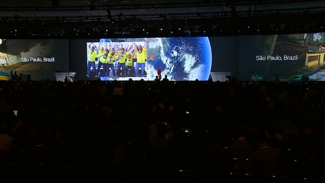 Video Reference: Display device, Stage, Projection screen, Convention, Technology, Electronic device, Led display, Sky, Event, Crowd