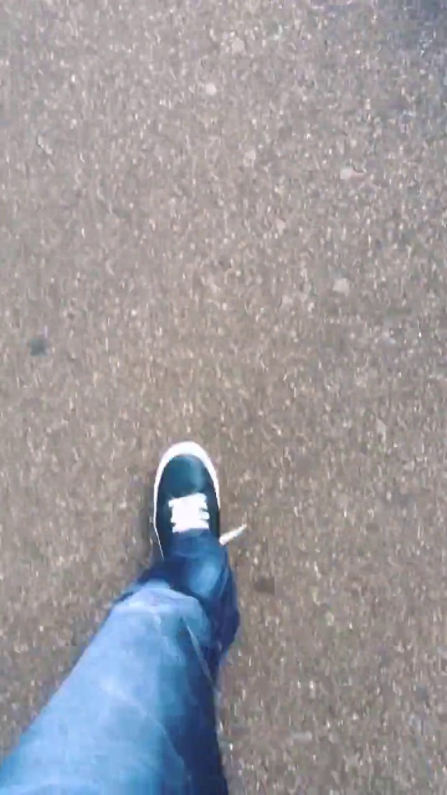 Video Reference: Footwear, Asphalt, Leg, Shoe, Ankle, Foot, Road surface, Human leg, Floor