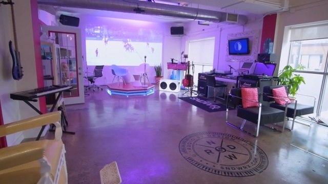 Video Reference: purple, room, function hall, interior design, real estate, beauty salon, floor, lobby