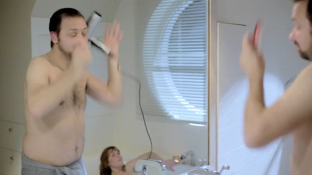 Video Reference: Male, Muscle, Arm, Ceiling, Shoulder, Room, Photography, Barechested, Shower, Person