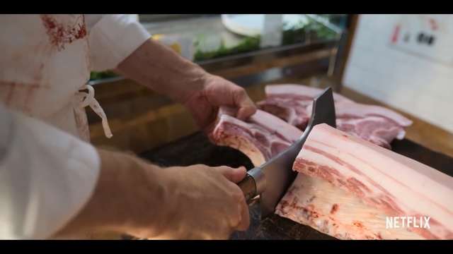 Video Reference: Butcher, Flesh, Meat, Food, Meat carving, Meat cutter, Animal fat, Beef, Pork, Hand