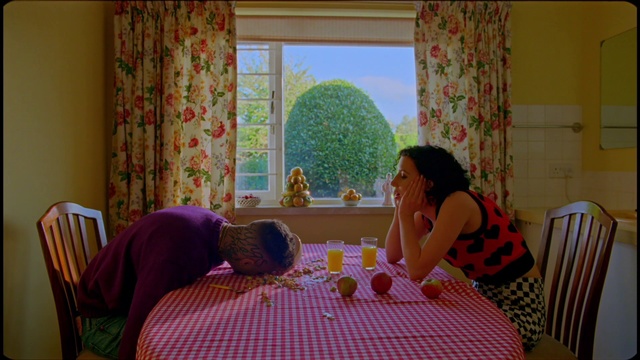 Video Reference: Room, Furniture, Interior design, Textile, Bedroom, Table, Bed, House, Party, Curtain